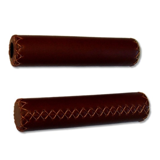 Chwyt VLG-039-2 Skóra/Gąbka;L:130mm;BRĄZOWY