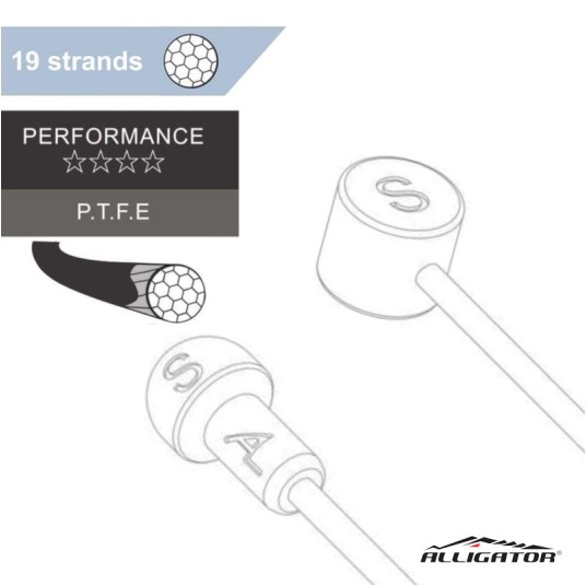 Cięgno ham. CH-UN19S Uniw.;Nierdz.;PTFE;1.7m