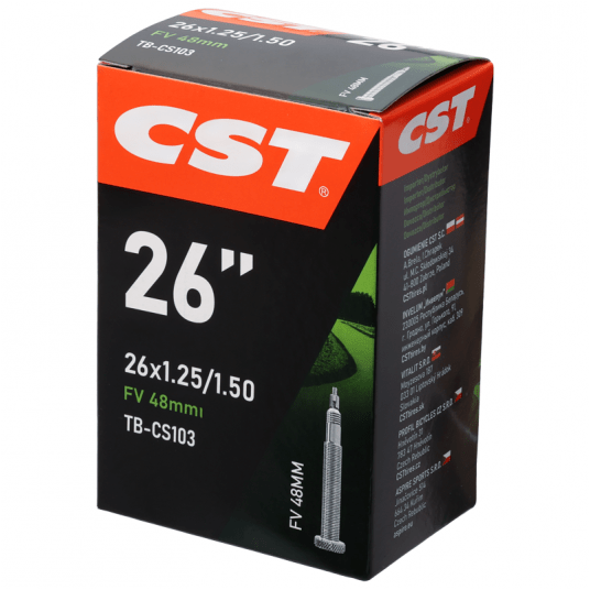 Dętka CST 26"x1.25/1.50 FV 48mm BOX -zdjęcie numer 1