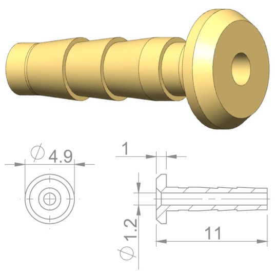 Igła przew.hydr. HBP17 Miedź;d/Formula 2.1mm