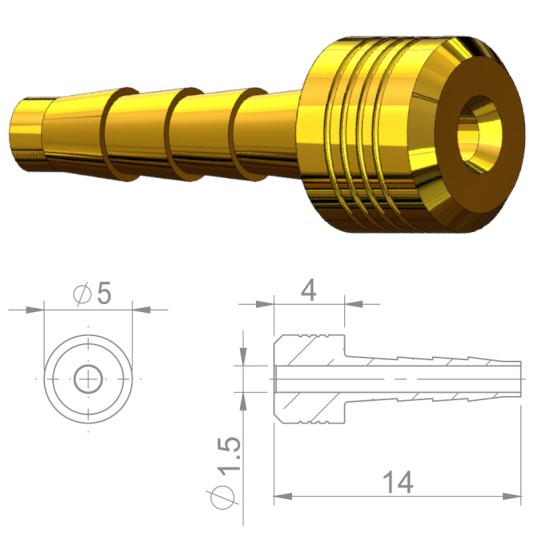 Igła przew.hydr. HBP18 Miedź;d/Magura 2.2mm;8szt