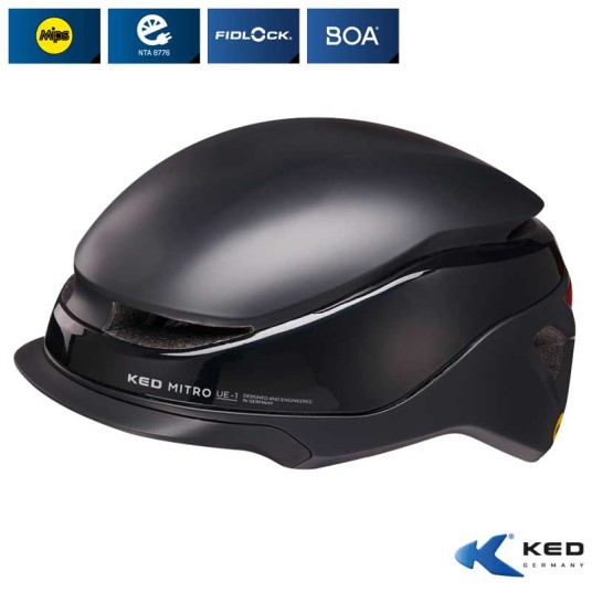Kask KED MITRO UE-1 Czarny;City;MIPS;"M"(52-58cm)