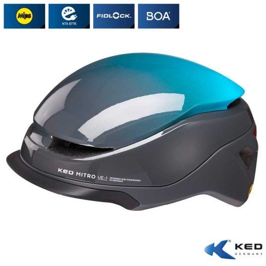 Kask KED MITRO UE-1 GY/NB;City;MIPS;"L"(58-61cm)