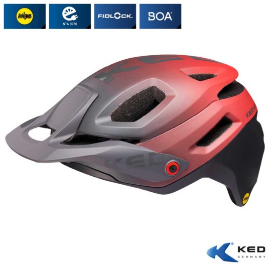 Kask KED PECTOR ME-1 RD/CZ;MTB;MIPS;"L"(58-61cm)