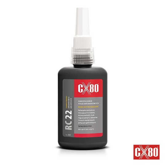 Klej anaerobowy CX80 RC22 d/gwintów;Butelka50ml