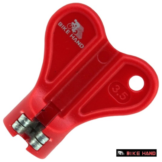 Klucz do szprych YC-1R-3 PVC/Stal;3.5mm;CZERWONY