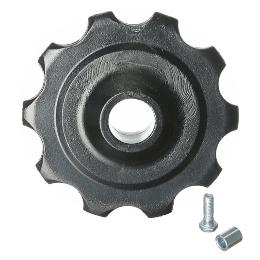 Kółko przerzutki KPT002 PCV;10T;Czarne