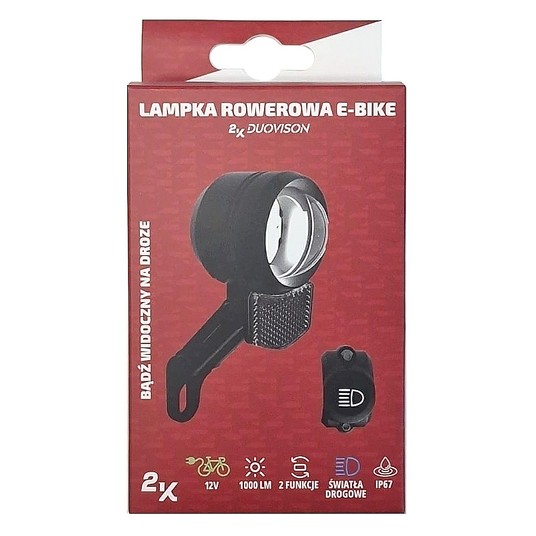 Lampa przód DUOVISON 1000lm;14W LED;eBike;2F;IP67 -zdjęcie numer 2