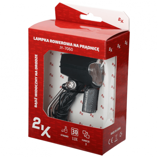 Lampa przód JY-7060 1W LED;d/Dyn.;Podtrz.;Włącz. -zdjęcie numer 2