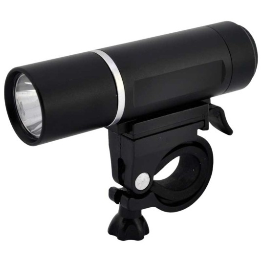Lampa przód JY246 1x3W LED;Alu;n/Baterie;CZARNA