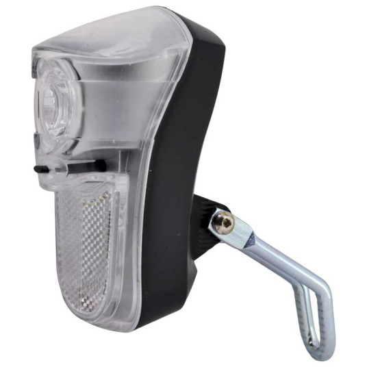 Lampa przód JY7019 1LED;n/Baterie;Odblask;CZARNA