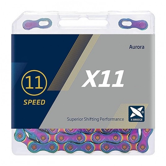 Łańcuch KMC X11 1/2"x11/128";118og.;11b;AuroraBLUE;BOX -zdjęcie numer 2