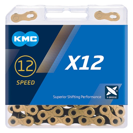 Łańcuch KMC X12 126og.;12b;Ti-N/CZ;BOX