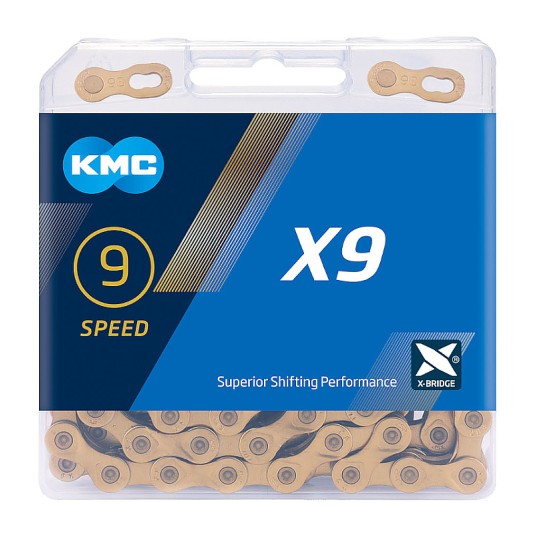 Łańcuch KMC X9 1/2"x11/128";114og.;9b;Ti-N;BOX