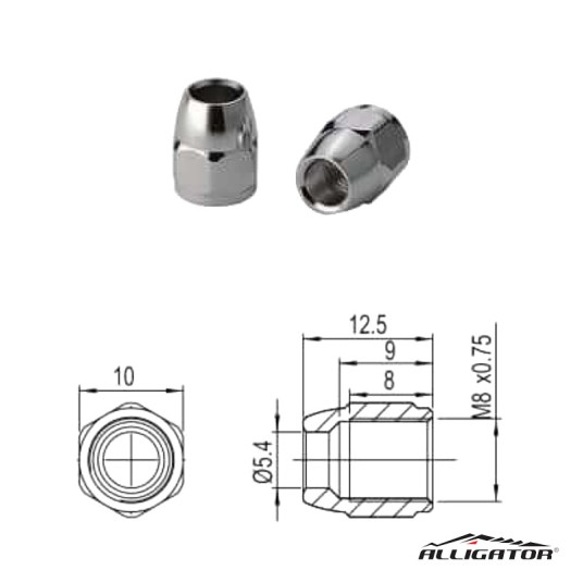 Nakrętka banjo HCP15-1 Nierdz.;M8x0.75;5szt