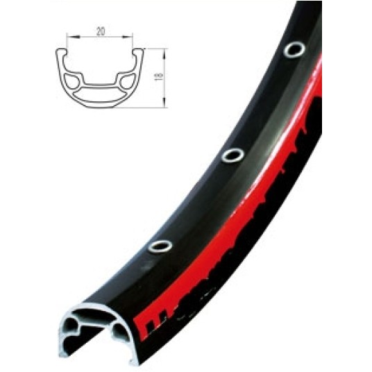 Obręcz Alu 27.5" J20S 20x18mm;32H;NITY;DB;CZ