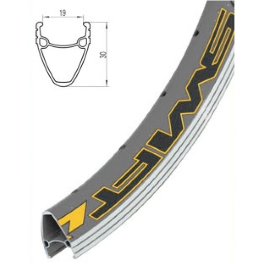 Obręcz Alu 27" J19DG 19x30mm;36H;SR
