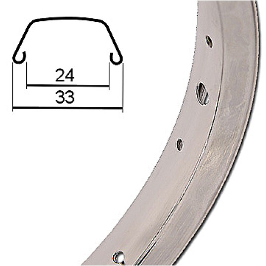 Obręcz Stal 12" OBS-7A 12"x1.75-2.125;16H;CP