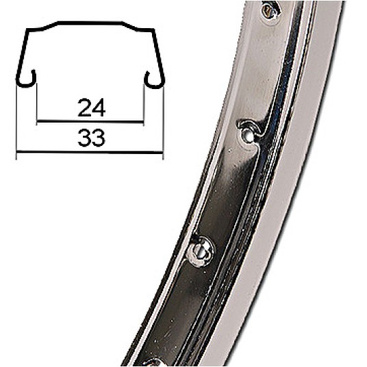 Obręcz Stal 28" OBS-7X 28"x1.75-2.125;36H;CP