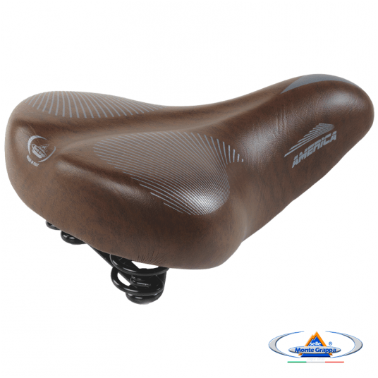 Siodło 061 AMERICA 265x215mm;Sprężyny;Brązowe -zdjęcie numer 2