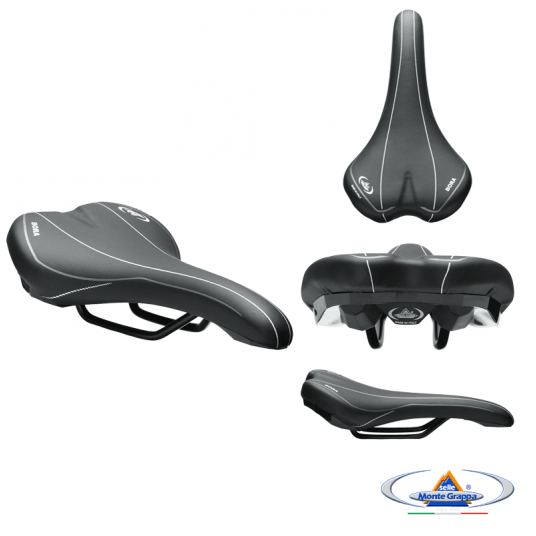 Siodło 3021 BORA 275x145mm;Czarno/Srebrne -zdjęcie numer 1