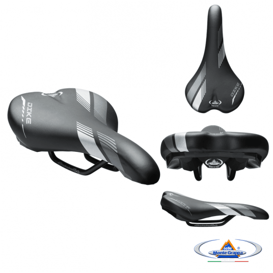 Siodło 3022 DIKE 280x150mm;Czarno/Srebrne -zdjęcie numer 1