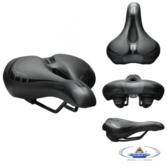 Siodło 6255PLUS LYRA 270x200mm;Elastomer;Czarne -zdjęcie numer 1