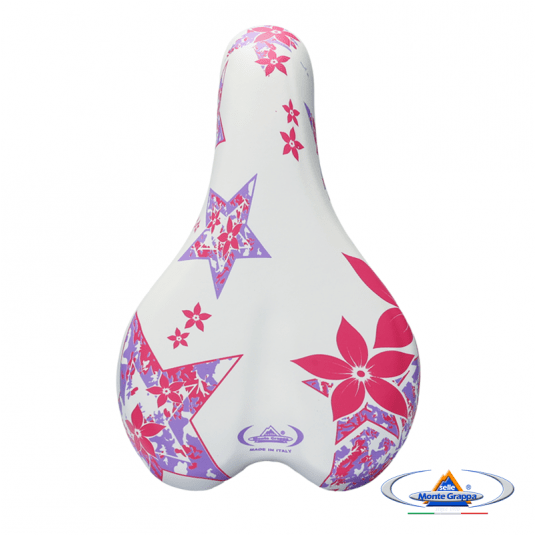 Siodło 996 OK GO Dziec.;220x145mm;Jarzmo;Biało/Różowe -zdjęcie numer 3