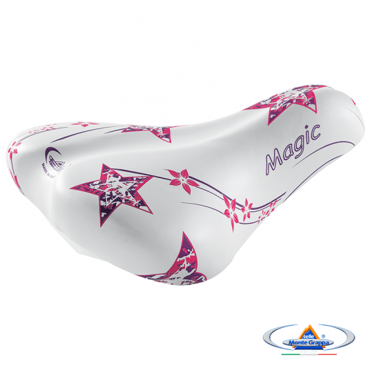 Siodło 997 MAGIC Junior;240x190mm;Jarzmo;Biało/Różowe -zdjęcie numer 2