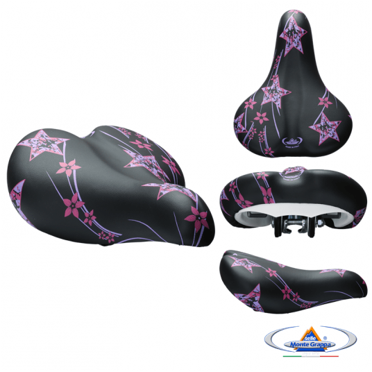 Siodło 997 MAGIC Junior;240x190mm;Jarzmo;Czarno/Różowe -zdjęcie numer 1