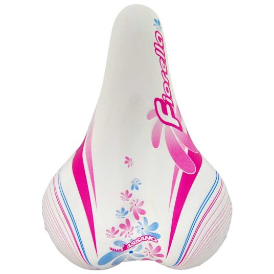 Siodło IB-FIORELLA Dziec.;240x145mm;Jarzmo;BIAŁE