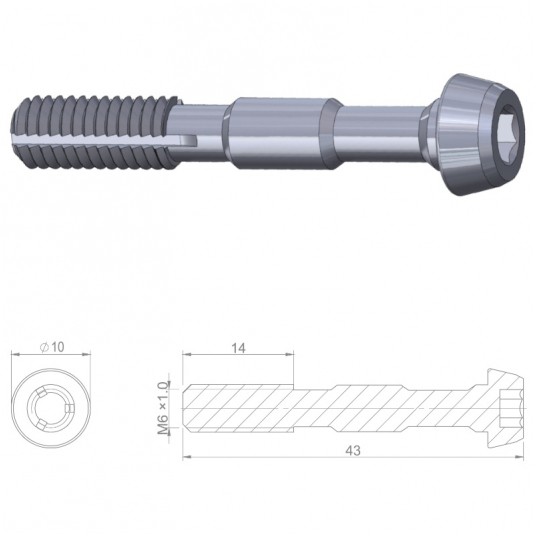 Śruba banjo HBP12 Stal;M6x1.0;d/ShimanoXTR2012 -photo number 2