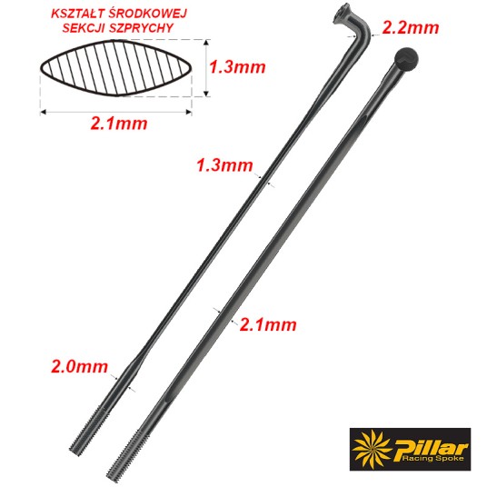 Szprycha PILLAR WING21 278mm;BT;AERO;RF;Nierdz.;CZ