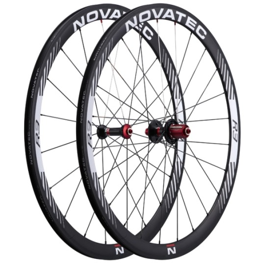 Zestaw kół Novatec R3-T 28" CARBON;Szytka;QR;Szosa