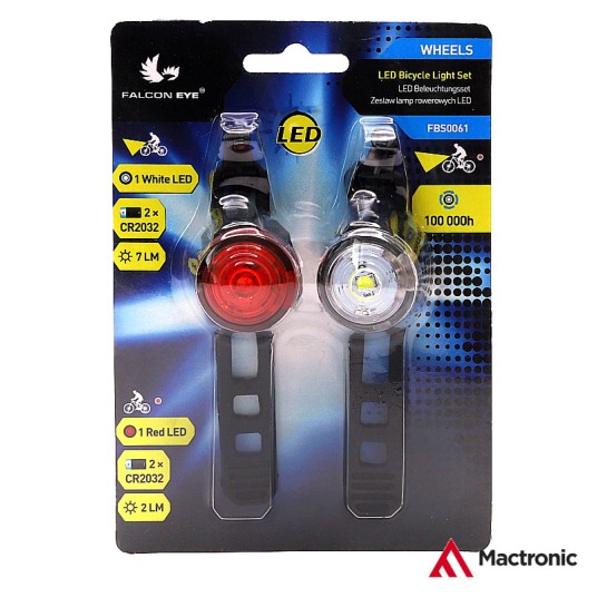 Zestaw lamp Falcon Eye WHEELS 7lm/2lm;2x1LED