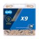 Łańcuch KMC X9 1/2"x11/128";114og.;9b;Ti-N;BOX