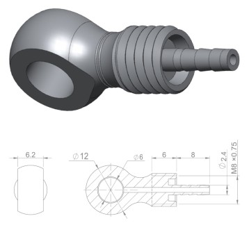 Banjo przew.hydr. HBP24 Nierdz;d/Avid 2.1mm