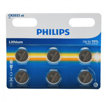 Bateria Philips CR2032 Litium 3V BLISTER 6szt.