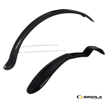 Błotnik kpl. SPL-RaptorDR PCV;26"-28";Drut;Czarny