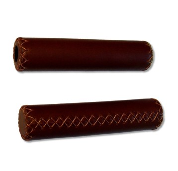 Chwyt VLG-039-2 Skóra/Gąbka;L:130mm;BRĄZOWY