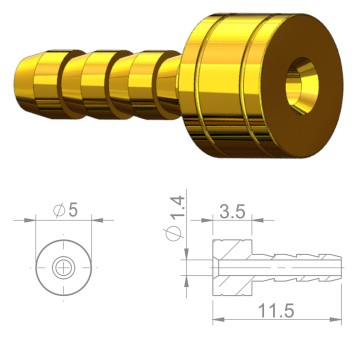 Igła przew.hydr. HBP06 Miedź;d/Avid 2.1mm