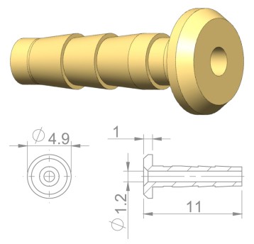 Igła przew.hydr. HBP17 Miedź;d/Formula 2.1mm
