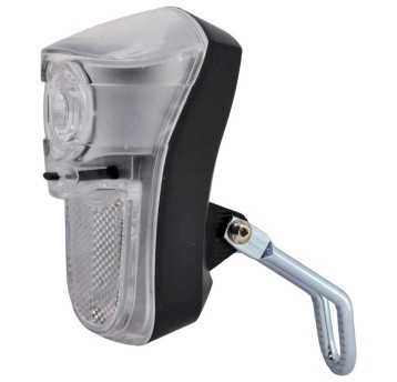 Lampa przód JY7019 1LED;n/Baterie;Odblask;CZARNA