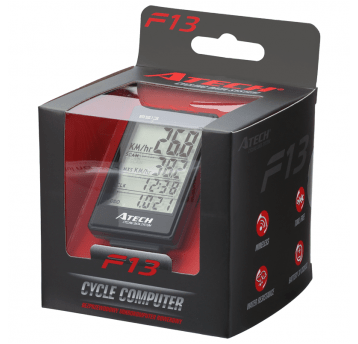 Licznik ATBS13 Atech;13funkcji;Bezprzew.;Czarny