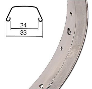 Obręcz Stal 12" OBS-7A 12"x1.75-2.125;16H;CP