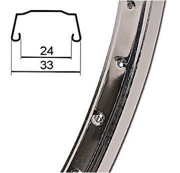 Obręcz Stal 28" OBS-7X 28"x1.75-2.125;36H;CP