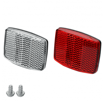 Odblaski TF-180 kpl.przód+tył;Biały/Czerwony