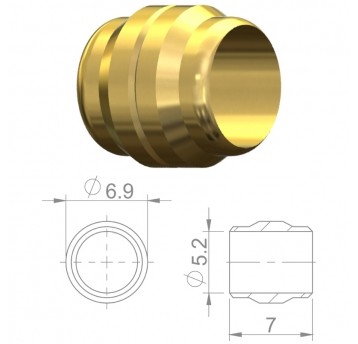 Oliwka przew.hydr. HBP16 Miedź;5.2mm;d/Magura;8szt