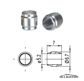 Oliwka przew.hydr HCP02AV Aluminium;5.2mm;10szt