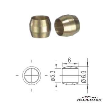 Oliwka przew.hydr HCP02SH Mosiądz;5.3mm;10szt